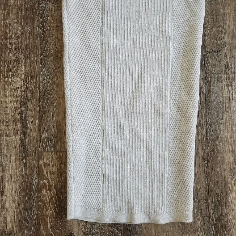 Retrofete Silver Metallic Dress Cut Out Open Back Sleeveless Size XS
